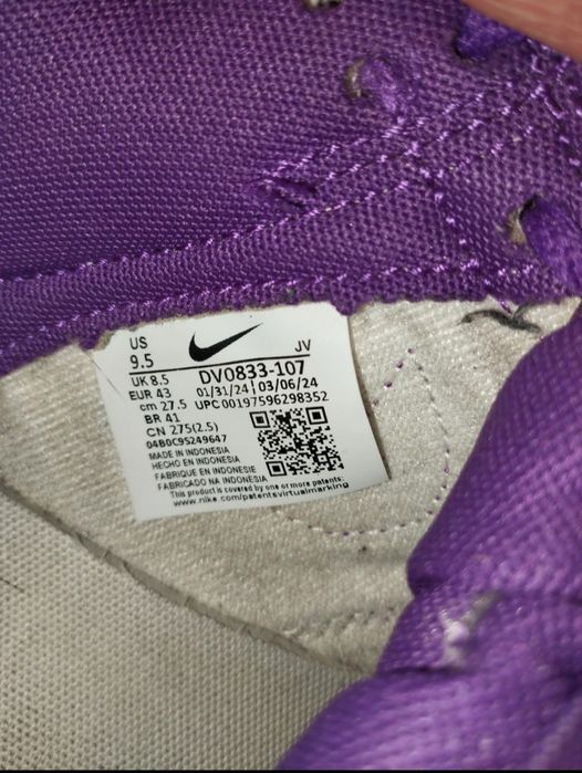 Nike Dunk low , rozmiar 43 fiolet