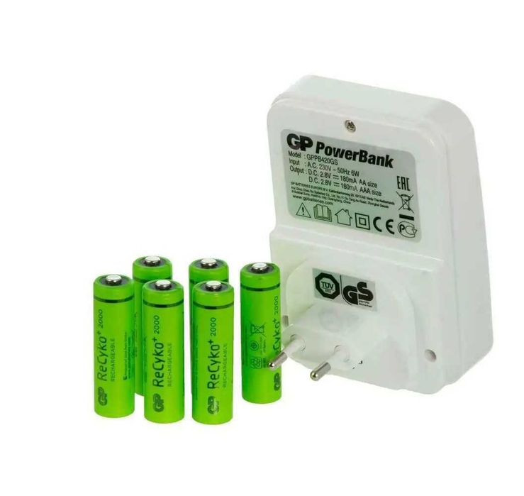Ładowarka Do Akumulatorów R6 AA /AAA 2.8V 180mAH GPPB420GS LED WYSYŁKA