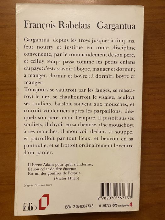 Garganta, François Rabelais
