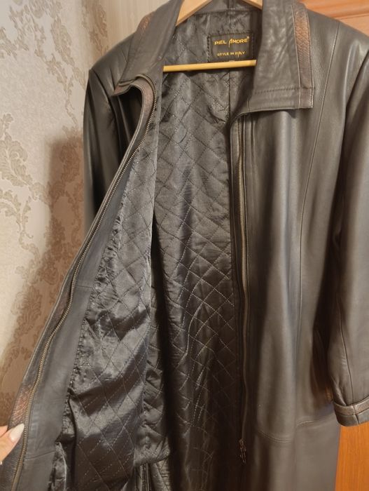 Плащ , пальто шкіряне