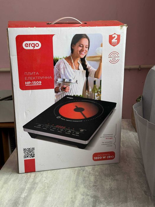 Настільна плита електрична ERGO HP-1509 (електроплитка, інфрачервона, сенсорна, таймер)