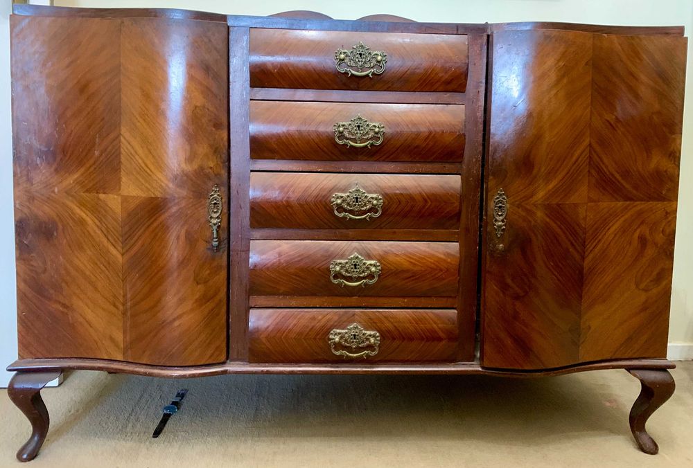 Conjunto de móveis mogno vintage