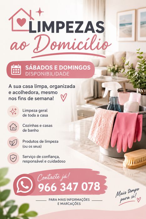 Limpezas ao fim-de-semana