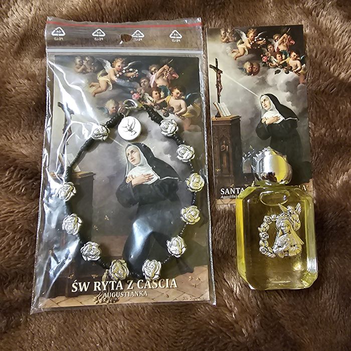 Bransoletka I olej św.Rity z Cascia