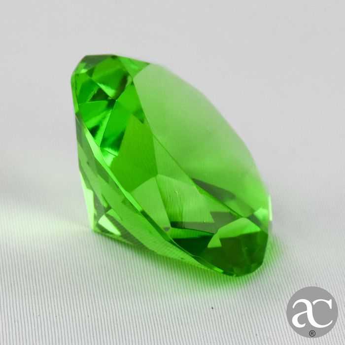 Pisa-papéis em cristal Rosenthal, em forma de diamante, Verde, 6,2 cm