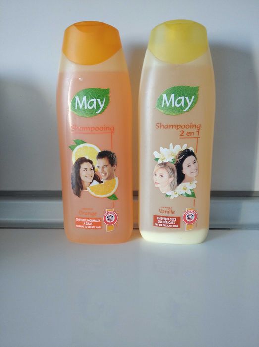 Champôos cheiro a laranja ou baunilha