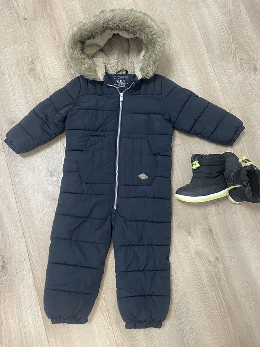 Комбінезон Next 98 2-3 роки, черевички теплі 24 розмір, 15,5 см