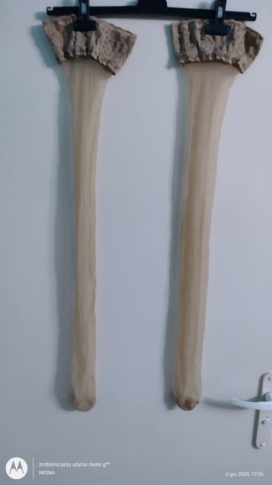 Boskie nowe bardzo cienkie cieliste pończoszki  Adrian roz 5/6+gratis.