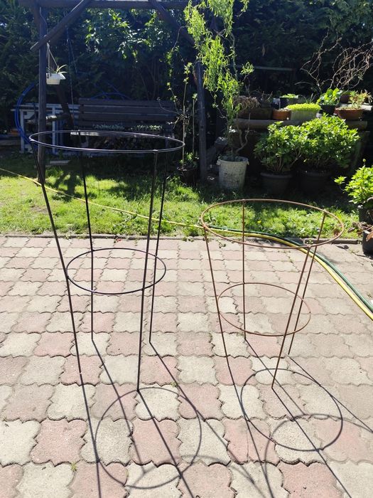 Metalowe Podpory Stojaki do Hortensji Piwonii LOFT Rdza Czarne Solidne