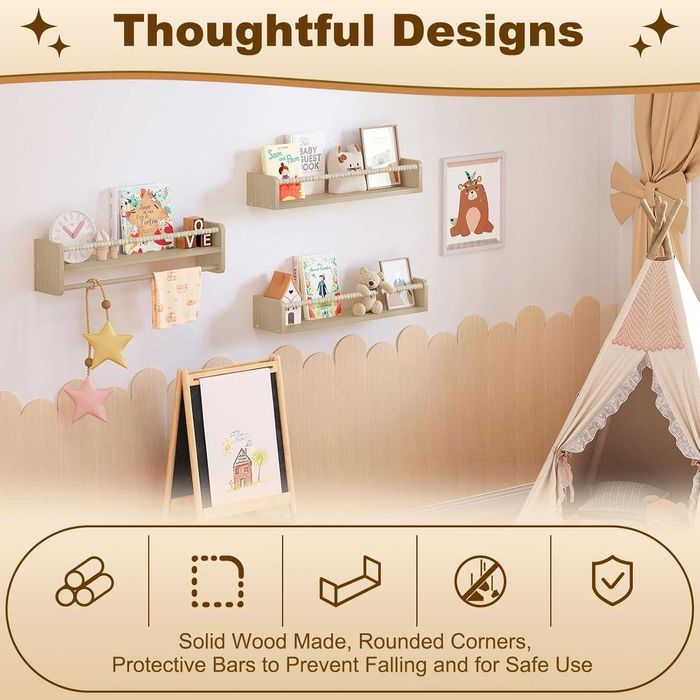 Nowe pływające półki na książki / regał / półka / 3szt / WOLTU !A1536!