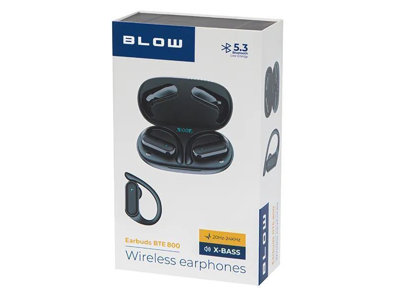 Słuchawki bezprzewodowe douszne BLOW Earbuds BTE800 BLACK 32-834#