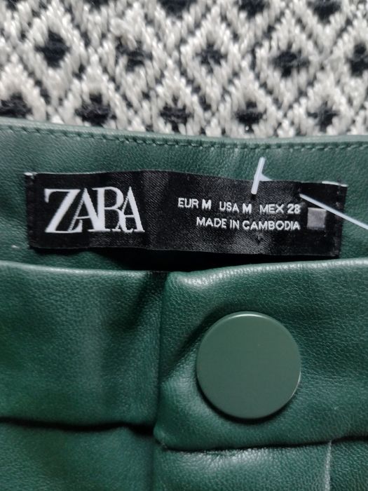 Spodnie skinny skóra ekologiczna, skaj Zara S