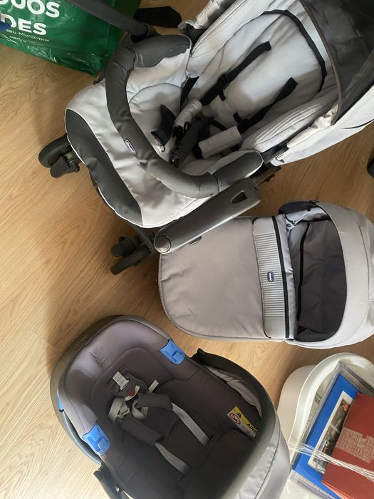 Trio Chicco (carrinho+alcofa+cadeira auto)