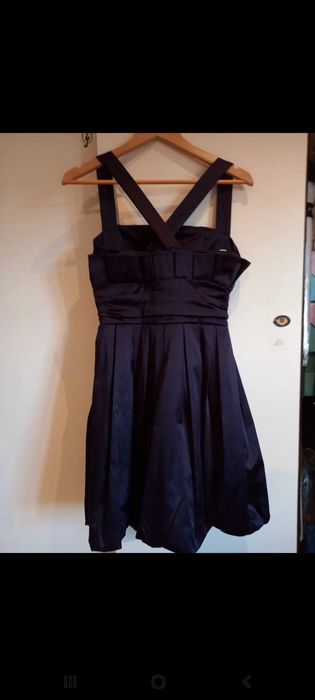 Vestido de cerimónia, roxo, fundo embaulado/camoneano  - S - Cerimónia