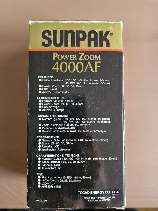 Lampa błyskowa SUNPAK POWER ZOOM 4000AF for Nikon