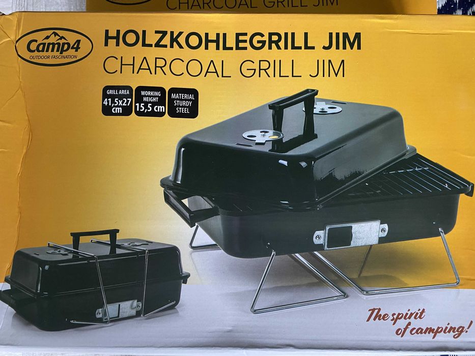 Przenośny, kempingowy zajmujący mało miejsca grill