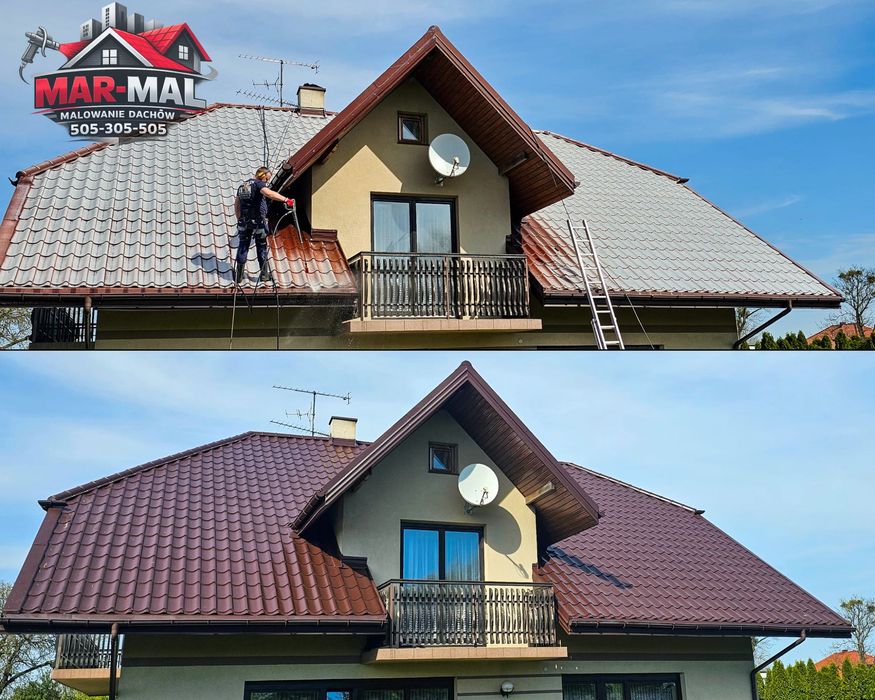 Malowanie natryskowe dachów Kutno mycie kostki. Krośniewice łowicz