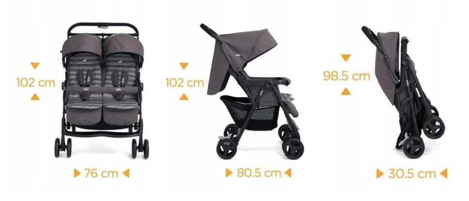 Joie wózek bliźniaczy AIRE TWIN SHALE