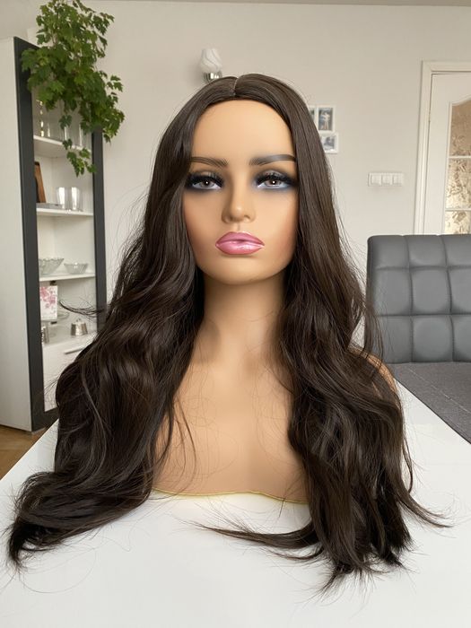 Peruka brąz fale