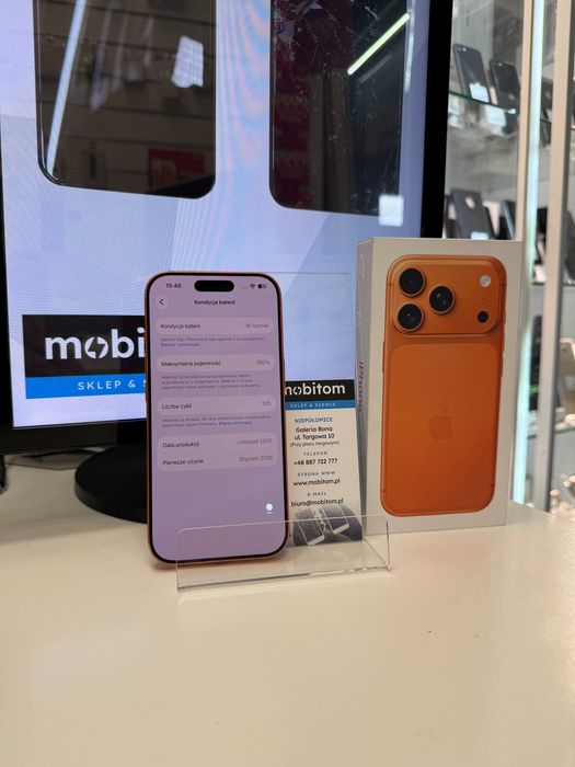 Apple iPhone 17 Pro 512GB Orange / Pomarańczowy Bateria 100% Stan BDB | GWARANCJA