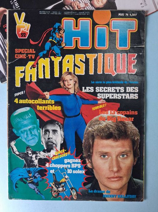 6 Revistas Antigas de Cinema de TERROR . ver fotos. Preço do lote.