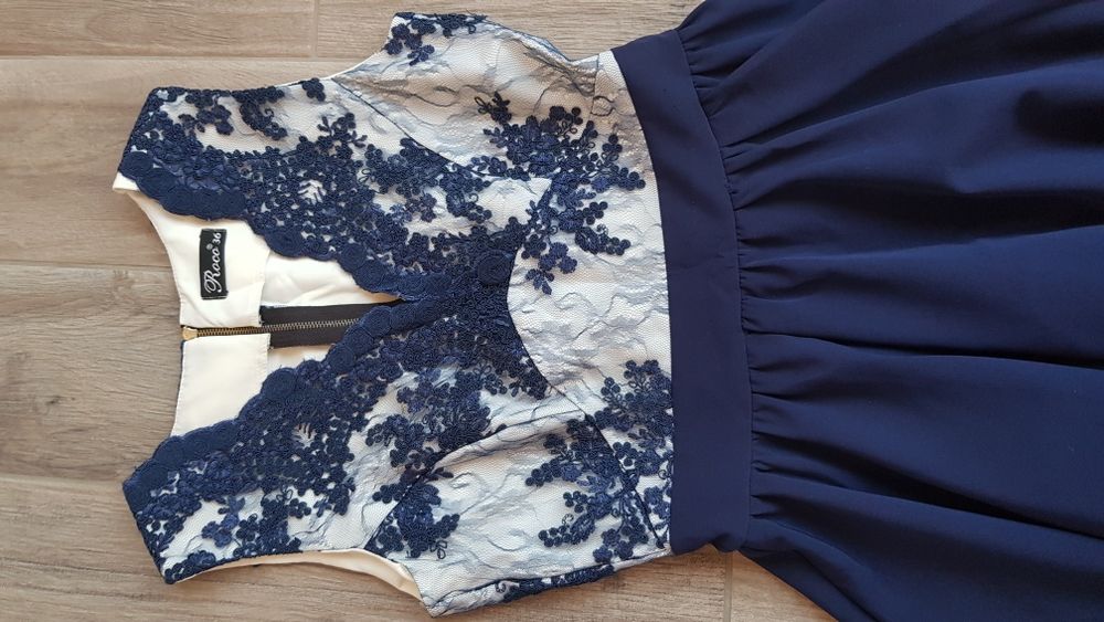 Sukienka elegancka granat ROCO 36