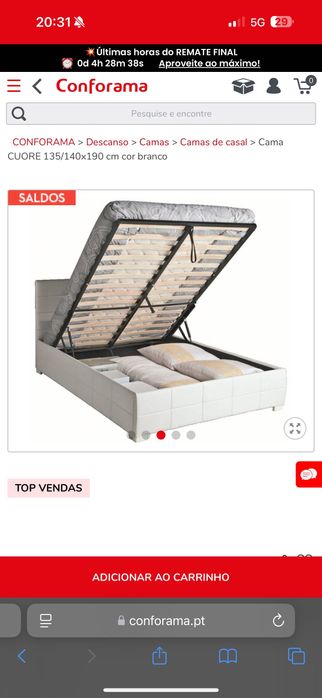 Cama de casal  Branca