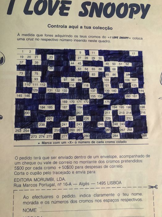 Caderneta I Love Snoopy