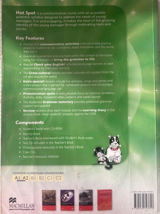 manual e livro de exercícios HOT SPOT 2 Cambridge.