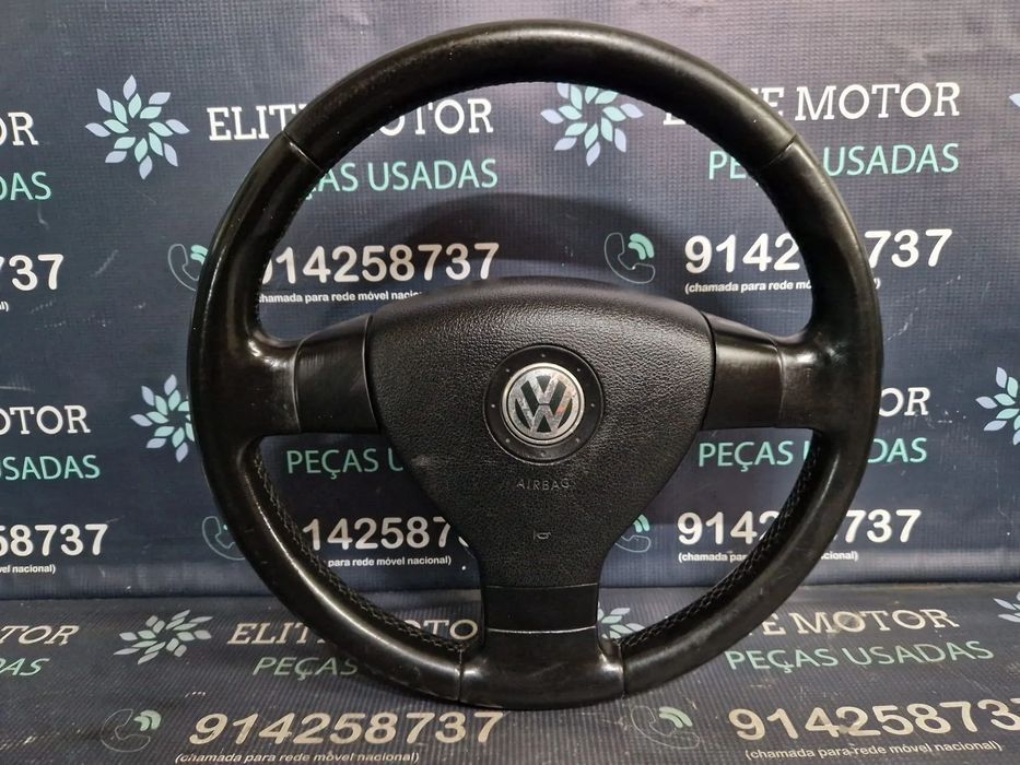 Volante usado pele com airbag VW GOLF V 5 JETTA PASSAT TOURAN CADDY