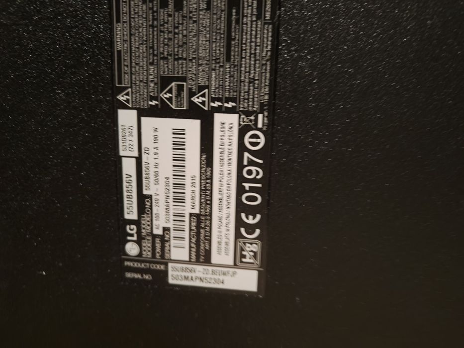 Tv  LQ55UB856V uszkodzony