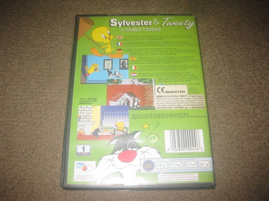 Jogo "Sylvester & Tweety" para Sega Mega Drive