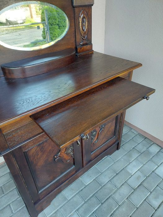 Stary secesyjny pomocnik kredens komoda lustro E187