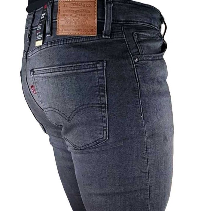 Levi's Skinny Taper szare jeansy męskie nowe oryg. Levis Flex -W36/L30