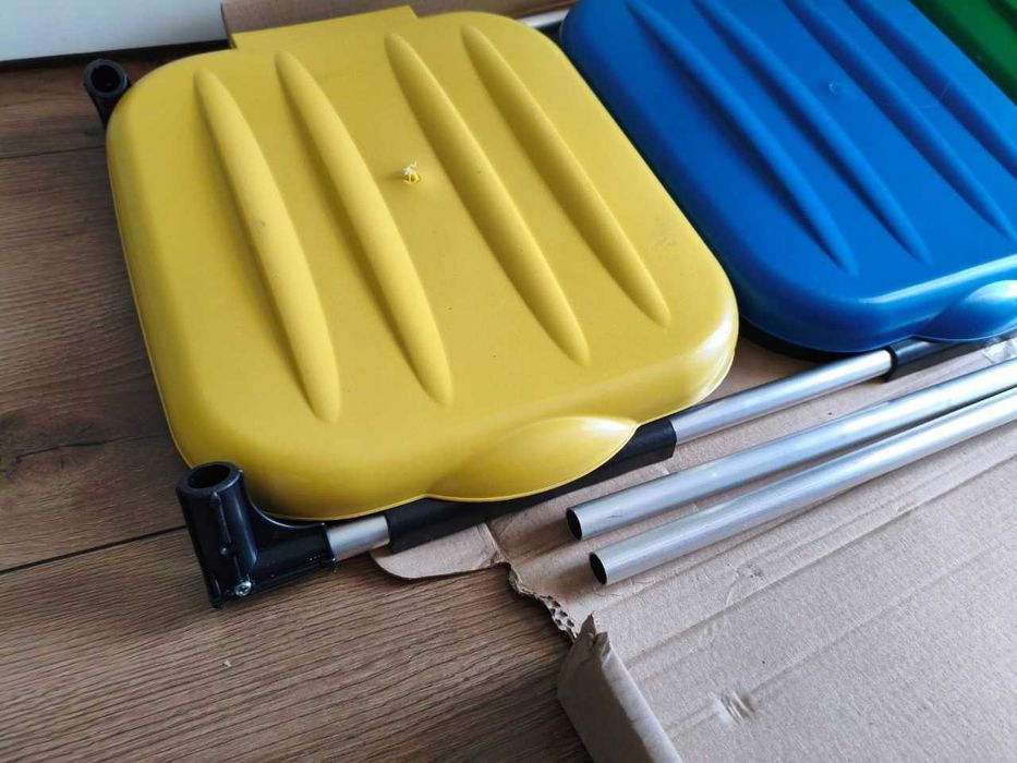 Stojak do Segregacji Śmieci 3 Stanowiska 120L Ocynk nowe