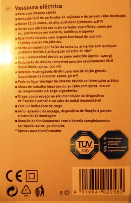 Vassoura elétrica aspirador