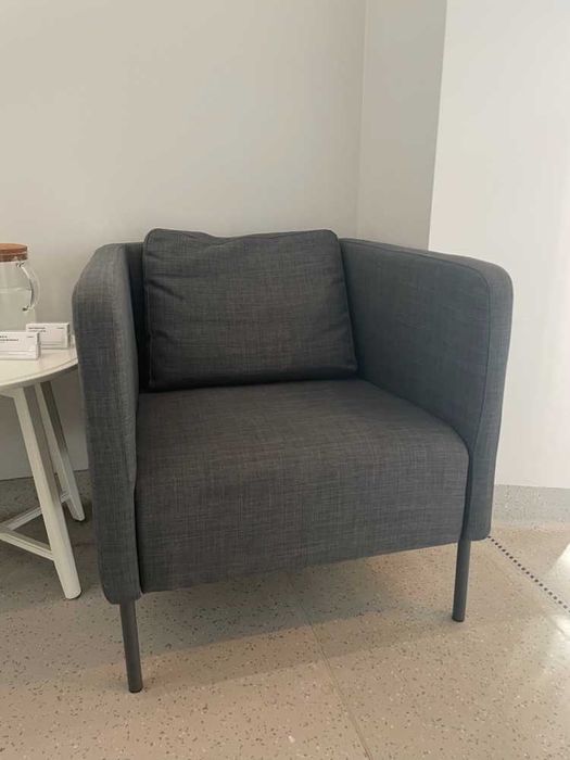2x Fotel IKEA EKERO grafitowy - nowoczesny loft