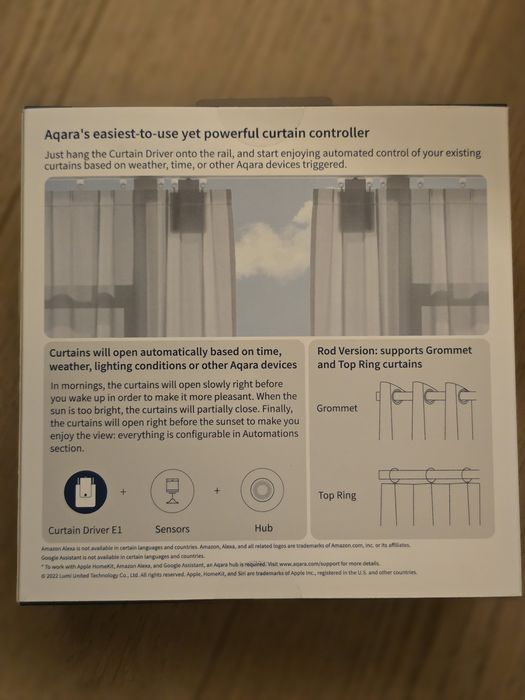 Aqara E1 Curtain Silnik, Zigbee, Siri, Google Assistant, Alexa. NOWY