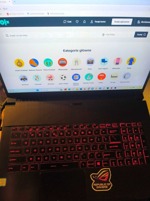LAPTOP MSI GF75 512 SSD + 512HDD /16GB /Nowa Bateria/WIN 11/Nauczanie Zdalne/