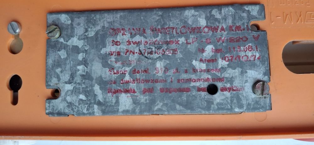 Lampa PRL GRAMA Świętochłowice KM-1 oryginał industrialna