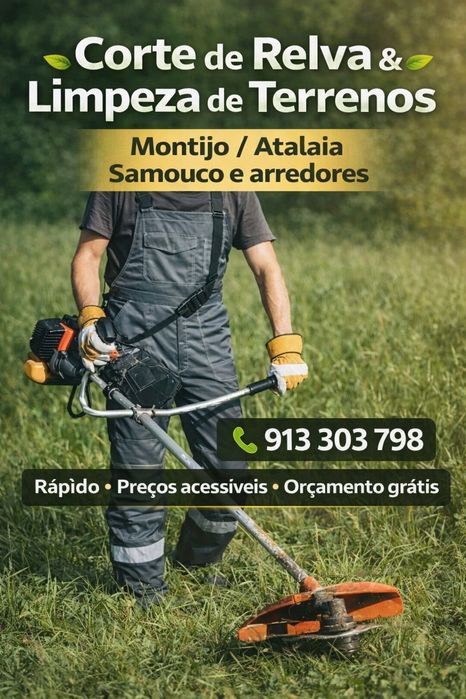 Corte de relvas e limpeza de terrenos