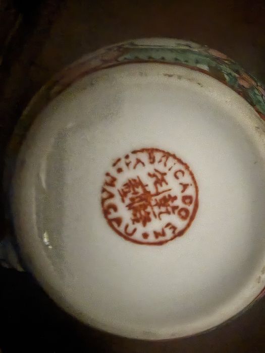 Conjunto cha fabricado macau - Familia Rosa