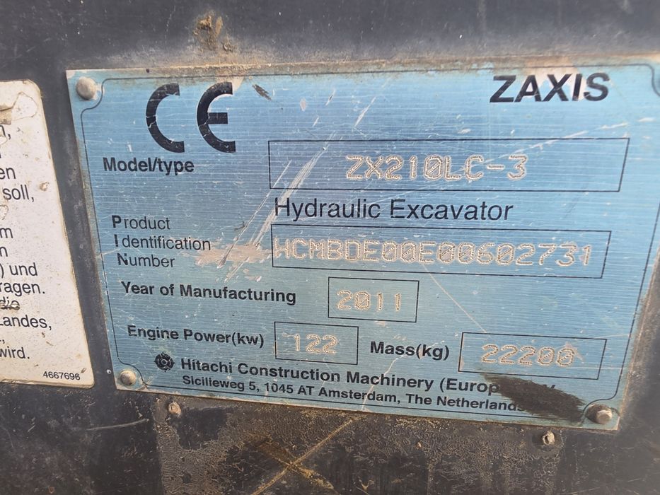 Hitachi ZX 210 2011 r