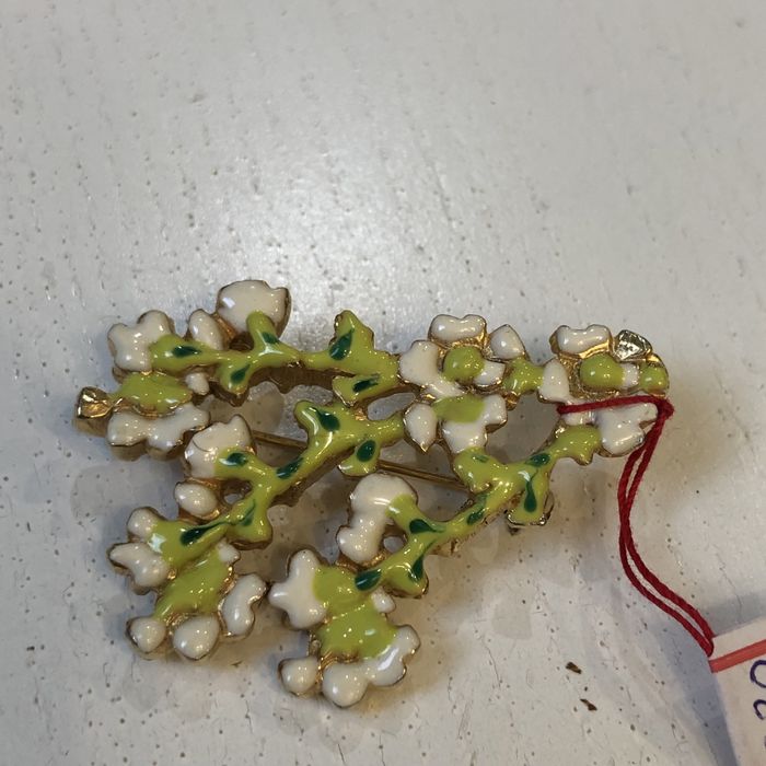 Брошка емаль квіти вінтаж