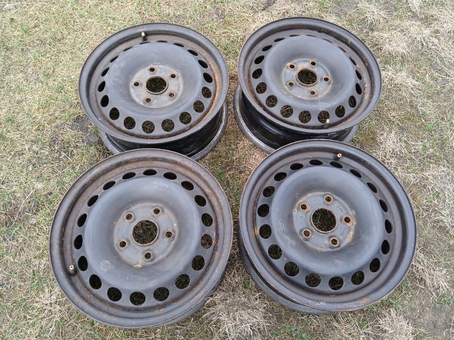 Felgi stalowe 15 cali oryginalne VOLKSWAGEN 5x112!! MONTAŻ!!