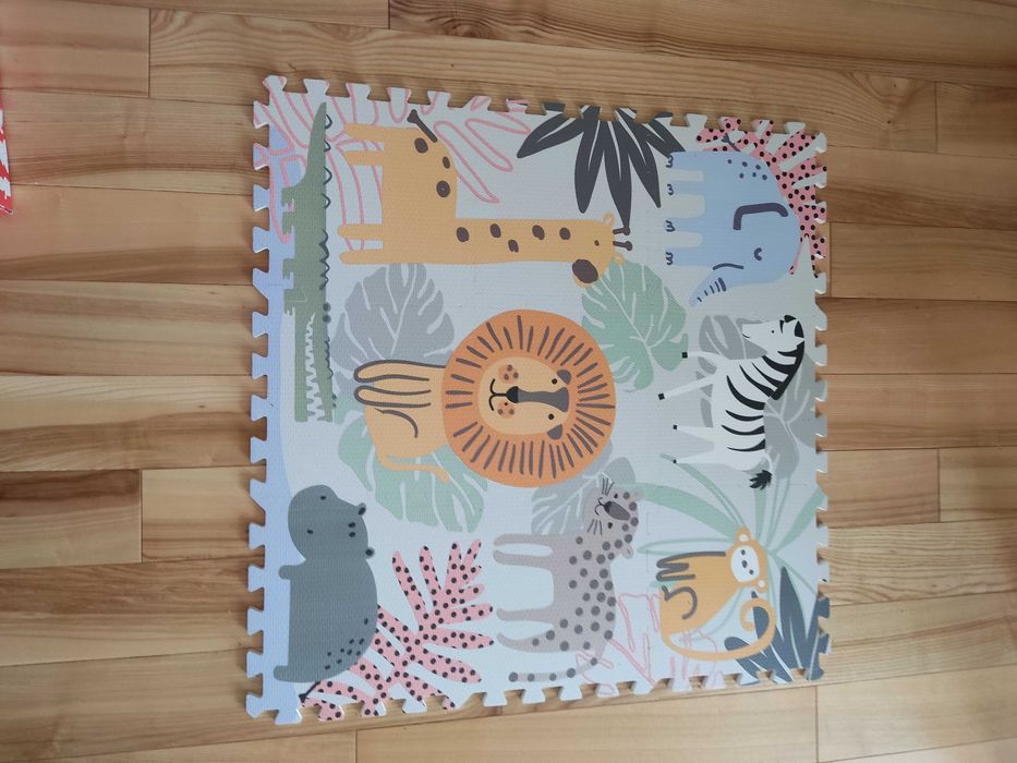 Mata piankowa puzzle dla dziecka 90x90 cm