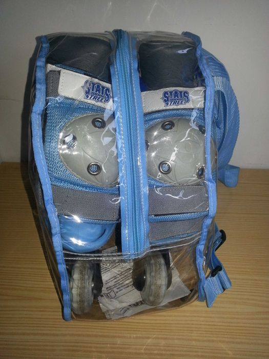 Patins em linha para criança-Capacete-Cotoveleiras-Joelheiras