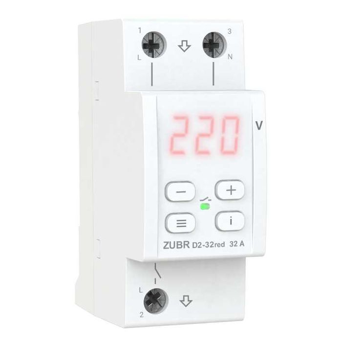 Реле напруги ZUBR D2-32, 40, 50, 63 red