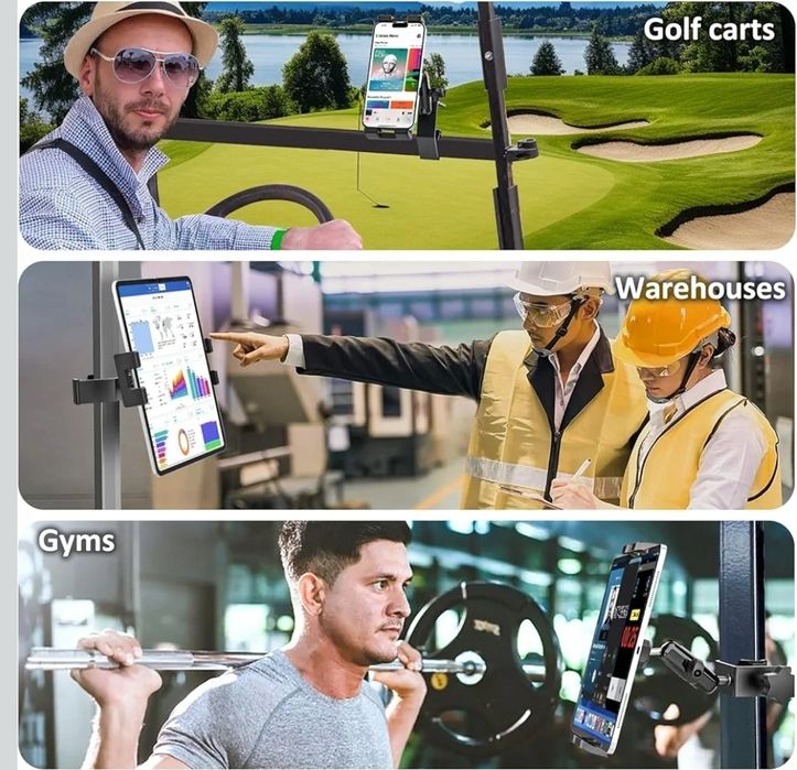 uchwyt na telefon do wózka widłowego  z metalowym zaciskiem E02/3