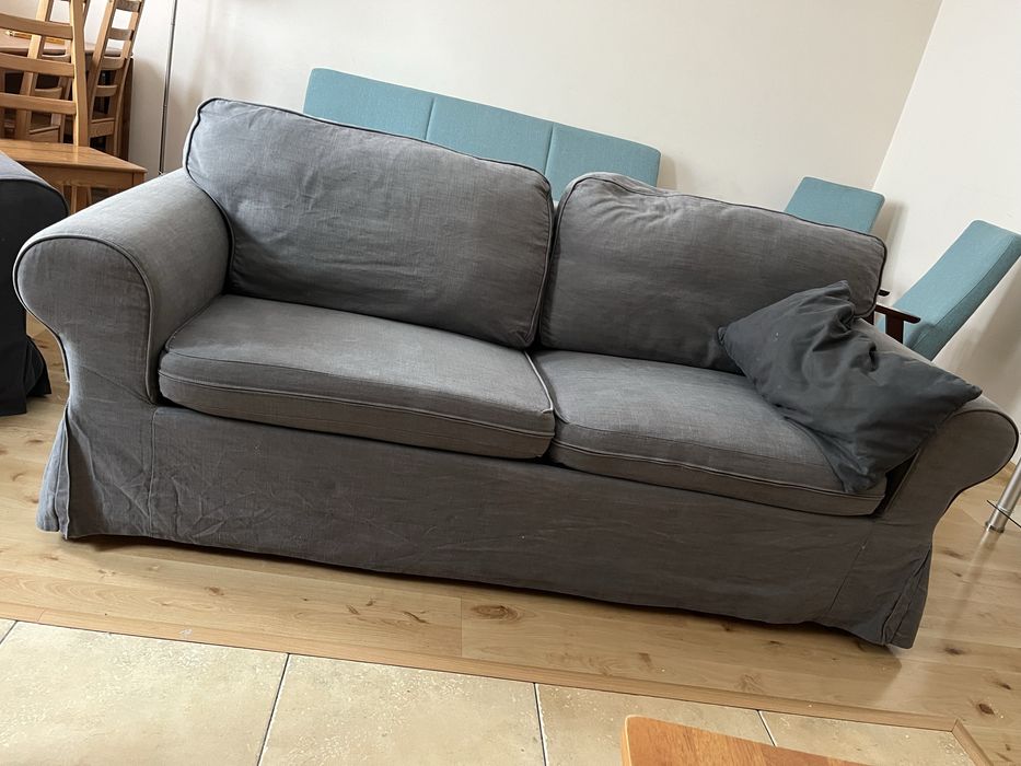 Granatowa sofa ERKTORP 2os + fotel